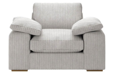 Collection Phoebe Fabric Cuddle Chair - Grey.
